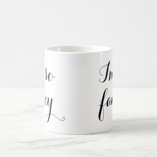 私は従ってファンシーでおもしろいでガーリーな白黒の上品あります コーヒーマグカップ (中央)
