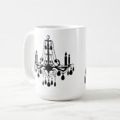 私は従ってファンシーなシャンデリアのマグあります コーヒーマグカップ (正面左)