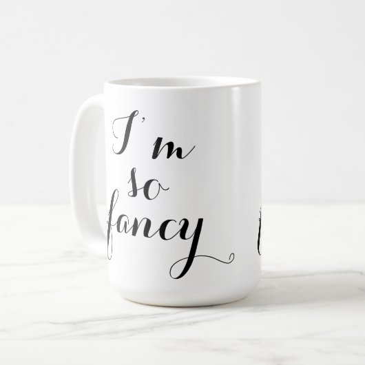 私は従ってファンシーなマグあります コーヒーマグカップ (正面左)