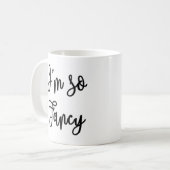 私は従ってファンシーなマグあります コーヒーマグカップ (正面左)