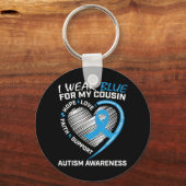 私は従兄弟の衣服のため私のいとこのために青い キーホルダー (正面)