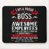 私は従業員誇りを持ったFuの素晴らしボス マウスパッド (正面)
