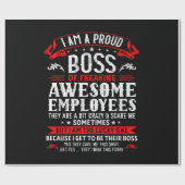 私は従業員誇りを持ったFuの素晴らしボス ラッピングペーパー (フラット)