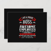 私は従業員誇りを持ったFuの素晴らしボス 出欠カード (正面/裏面)