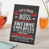 私は従業員誇りを持ったFuの素晴らしボス 台座サイン (インサイチュ)