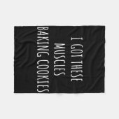 私は得これらの筋肉ベーキングクッキーBakerママGym Y フリースブランケット (正面(横))