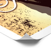 私は得これ |サンセットの勝ち誇る女性のシルエット ポスター (角)