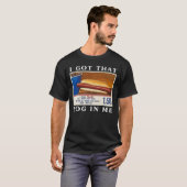 私は得その犬を私の中に入れおもしろいてホットドッグ Tシャツ (正面フル)