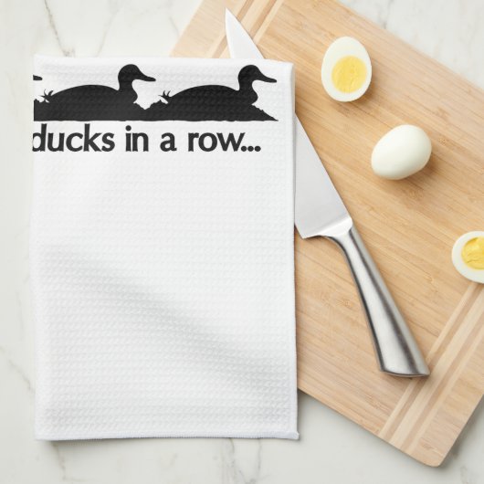私は得全てのアヒルを連れて… キッチンタオル (四つ折り)