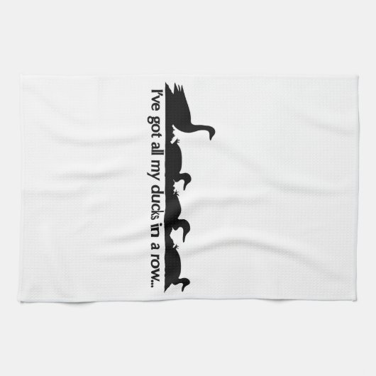 私は得全てのアヒルを連れて… キッチンタオル (横)