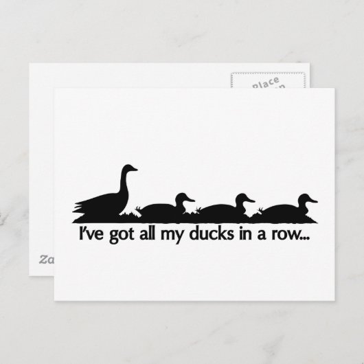 私は得全てのアヒルを連れて… ポストカード (正面/裏面)