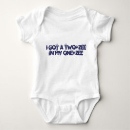 「私は得1つのゾーンで2つのzee」ベビーonezee ベビーボディスーツ