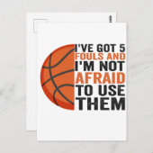 私は得5つのファウルを持っていて、それらを使用することを恐れていない ポストカード (正面/裏面)