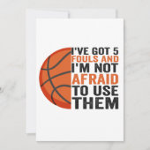 私は得5つのファウルを持っていて、それらを使用することを恐れていない 招待状 (正面)
