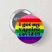 私は得covid-19カスタム色ゲイ用のワクチン 缶バッジ (正面&裏面)