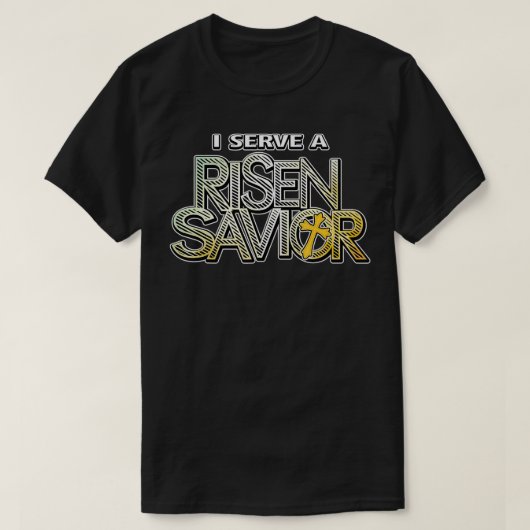 私は復活した救い主イースター朝のクリスチャンのファを提供する Tシャツ (デザイン正面)
