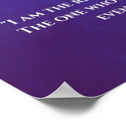 私は復活だ | 文字カスタムサンライズレイク ポスター (角)