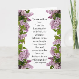 "私は復活と人生"悔やみや弔慰ノートカー ノートカード