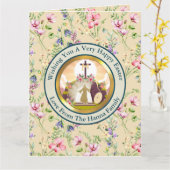 私は復活と命です カード (黄色い花)