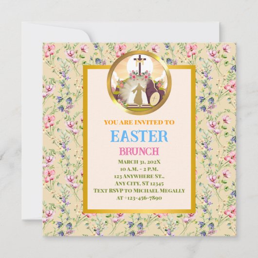 私は復活と命です 招待状 (正面)