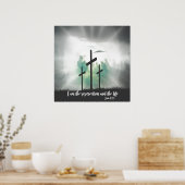 私は復活と生命の聖句である ポスター (キッチン)