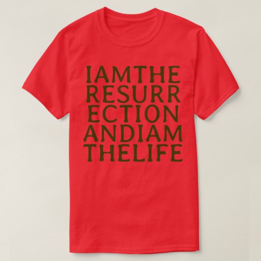 私は復活の緑 Tシャツ (デザイン正面)