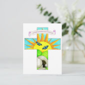 私は復活クロス葉書感動的だ ポストカード (スタンド正面)