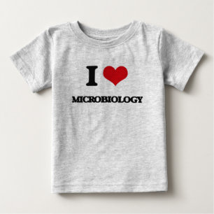 私は微生物学を愛します ベビーTシャツ