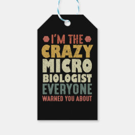 私は微生物学熱狂する学者だ警告よ ギフトタグ