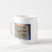 私は微笑させます常にいいです コーヒーマグカップ (正面左)