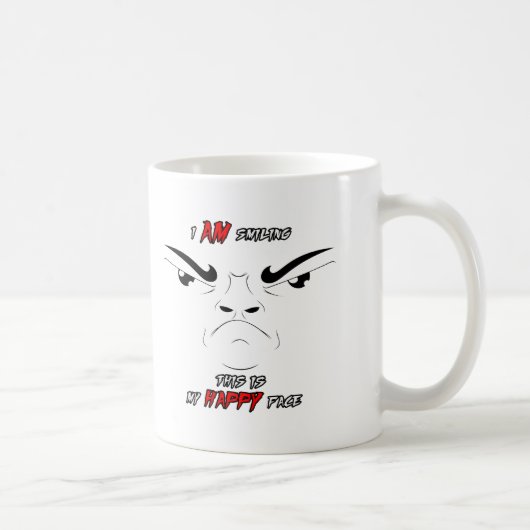 私は微笑しています コーヒーマグカップ (右)