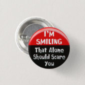 私は微笑しています 缶バッジ (正面&裏面)