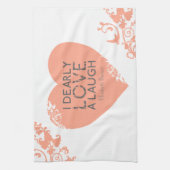 私は心から笑い-ジェーンAustenの引用文--を愛します キッチンタオル (縦)