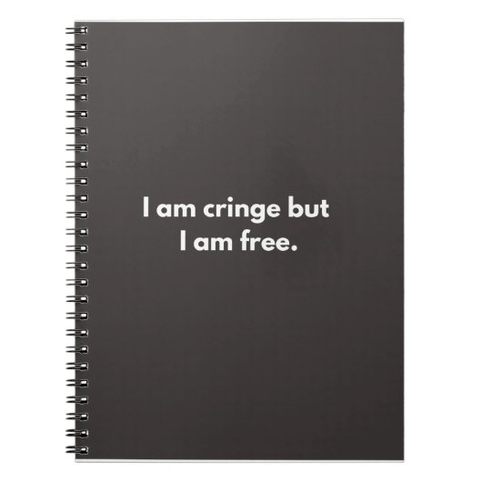 私は心が痛むが、私は自由である – 仕事おもしろいのための贈り物 ノートブック (正面)