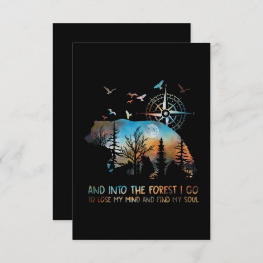 私は心を失いに行く森に忍び込む サンキューカード (正面/裏面)