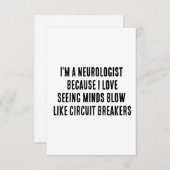 私は心を見るのが大好きなので神経科医吹だ サンキューカード (正面/裏面)