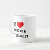 私は心理学者のマグカップに属している コーヒーマグカップ (正面左)