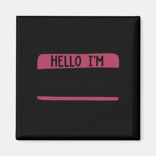 私は心的健康の自殺が待ち構えているだろう マグネット (正面)