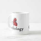 私は心臓学を愛します コーヒーマグカップ (正面左)