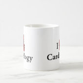 私は心臓学を愛します コーヒーマグカップ (中央)