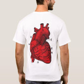 私は心臓学を愛します Tシャツ (裏面)