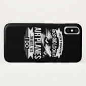 私は必ずしもストップ飛行機を見ているわけではない Case-Mate iPhoneケース (裏面(横))