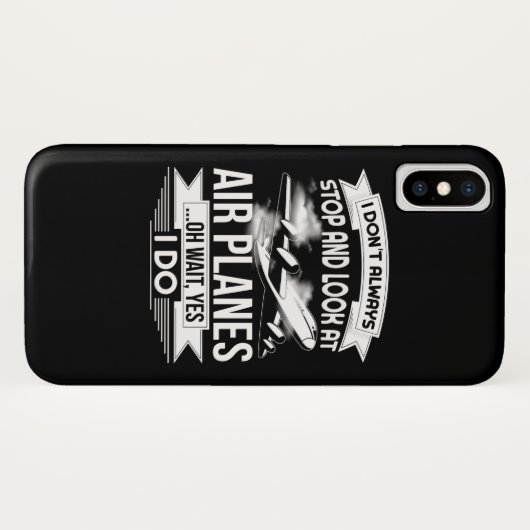 私は必ずしもストップ飛行機を見ているわけではない Case-Mate iPhoneケース (裏面(横))