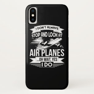 私は必ずしもストップ飛行機を見ているわけではない iPhone X ケース