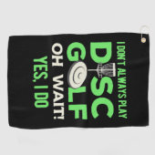 私は必ずしもディス遊クゴルフをしない ゴルフタオル (横)