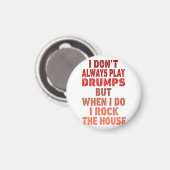 私は必ずしもドラム遊レトロおもしろいサンセットドラムではない マグネット (正面/裏面)