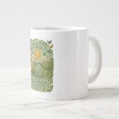 私は必要がないセラピー、気候変動ストップは ジャンボコーヒーマグカップ (正面右)