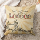 私は必要ないセラピー私は必要ロンドン装飾用クッション クッション (ブランケット)