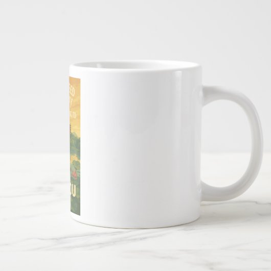 私は必要ないセラピー、私はちょうど杭州が必要 ジャンボコーヒーマグカップ (右)