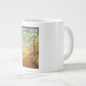 私は必要ないセラピー、私はちょうど海市が必要 ジャンボコーヒーマグカップ (正面右)